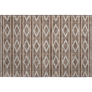 Piper Looms Mayfield Geometric AMF1029 Brown Machine Washable Area Rug Scatter Main Image