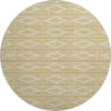 Piper Looms Mayfield Geometric AMF1029 Gold Machine Washable Area Rug Round Main Image
