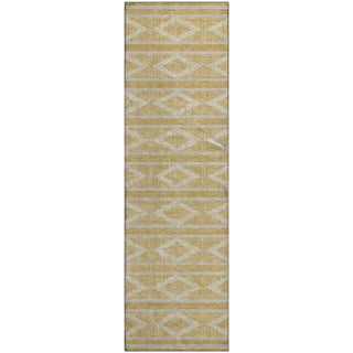 Piper Looms Mayfield Geometric AMF1029 Gold Machine Washable Area Rug Runner Main Image