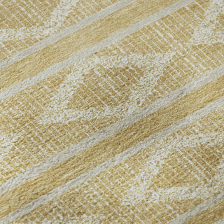 Piper Looms Mayfield Geometric AMF1029 Gold Machine Washable Area Rug Swatch Image
