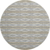 Piper Looms Mayfield Geometric AMF1029 Gray Machine Washable Area Rug Round Main Image