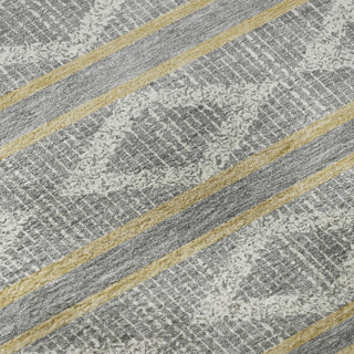 Piper Looms Mayfield Geometric AMF1029 Gray Machine Washable Area Rug Swatch Image