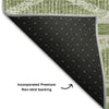 Piper Looms Mayfield Geometric AMF1029 Green Machine Washable Area Rug Backing Image