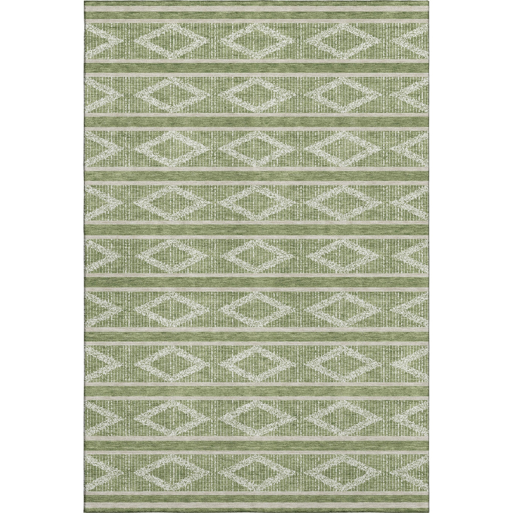 Piper Looms Mayfield Geometric AMF1029 Green Machine Washable Area Rug main image