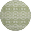 Piper Looms Mayfield Geometric AMF1029 Green Machine Washable Area Rug Round Main Image