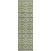 Piper Looms Mayfield Geometric AMF1029 Green Machine Washable Area Rug Runner Main Image