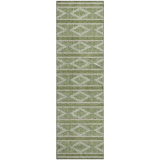 Piper Looms Mayfield Geometric AMF1029 Green Machine Washable Area Rug Runner Main Image