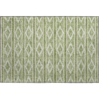 Piper Looms Mayfield Geometric AMF1029 Green Machine Washable Area Rug Scatter Main Image