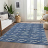 Piper Looms Mayfield Geometric AMF1029 Navy Machine Washable Area Rug Lifestyle Image Feature