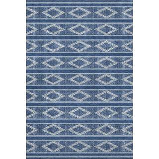Piper Looms Mayfield Geometric AMF1029 Navy Machine Washable Area Rug main image