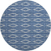 Piper Looms Mayfield Geometric AMF1029 Navy Machine Washable Area Rug Round Main Image