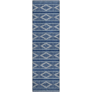Piper Looms Mayfield Geometric AMF1029 Navy Machine Washable Area Rug Runner Main Image