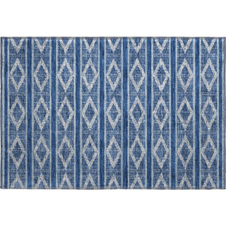 Piper Looms Mayfield Geometric AMF1029 Navy Machine Washable Area Rug Scatter Main Image
