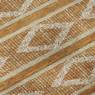 Piper Looms Mayfield Geometric AMF1029 Paprika Machine Washable Area Rug Swatch Image
