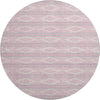 Piper Looms Mayfield Geometric AMF1029 Pink Machine Washable Area Rug Round Main Image