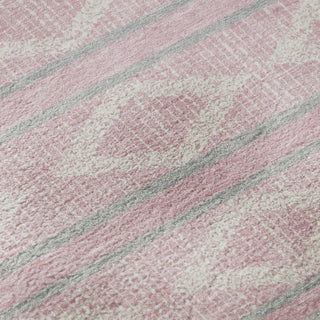 Piper Looms Mayfield Geometric AMF1029 Pink Machine Washable Area Rug Swatch Image