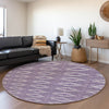 Piper Looms Mayfield Geometric AMF1029 Purple Machine Washable Area Rug Round Lifestyle Image Feature