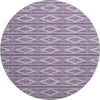 Piper Looms Mayfield Geometric AMF1029 Purple Machine Washable Area Rug Round Main Image
