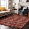 Piper Looms Mayfield Geometric AMF1029 Red Machine Washable Area Rug Lifestyle Image Feature