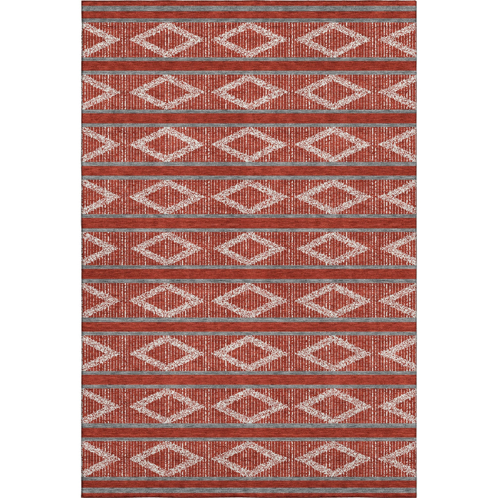 Piper Looms Mayfield Geometric AMF1029 Red Machine Washable Area Rug main image