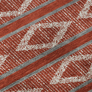 Piper Looms Mayfield Geometric AMF1029 Red Machine Washable Area Rug Swatch Image