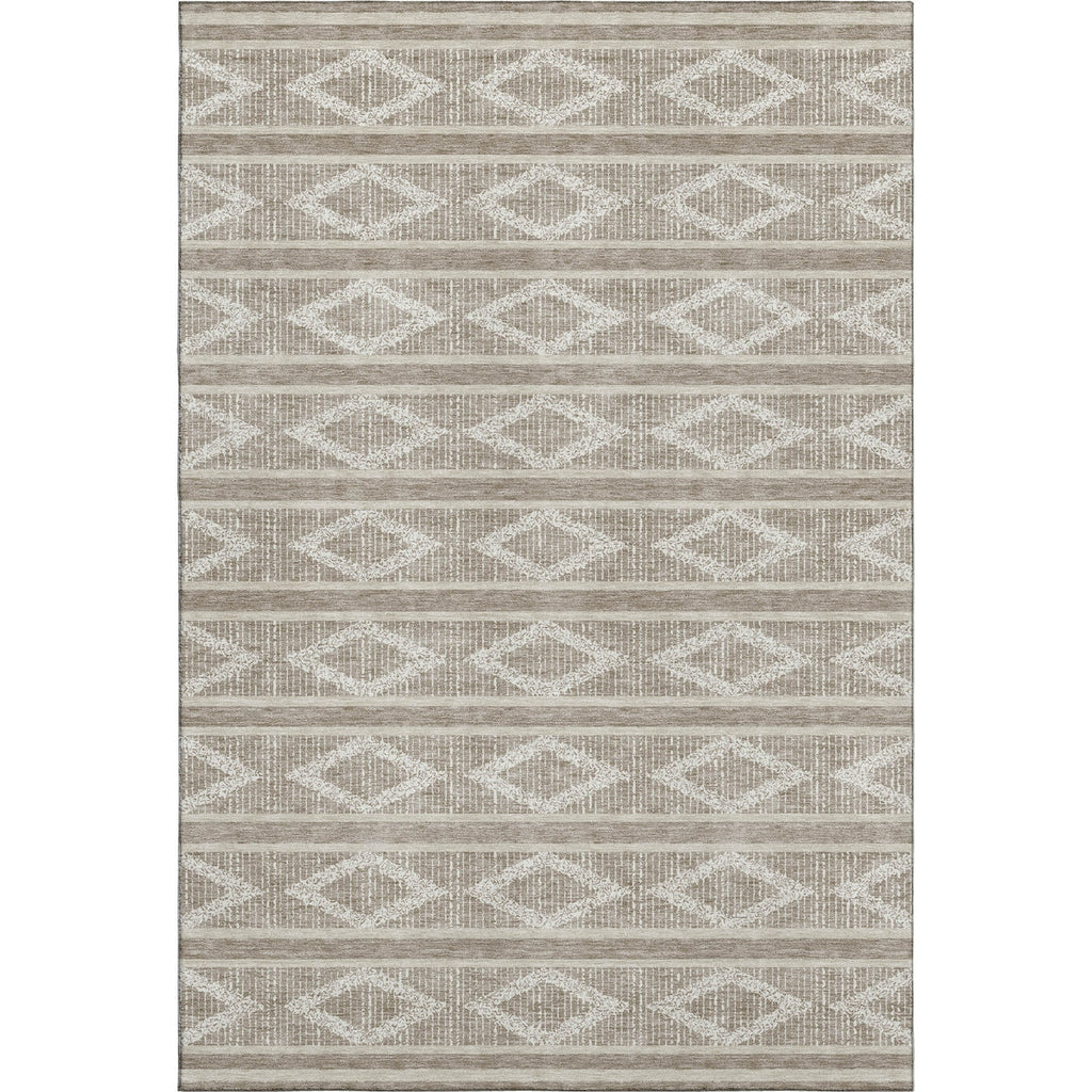 Piper Looms Mayfield Geometric AMF1029 Taupe Machine Washable Area Rug main image