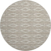 Piper Looms Mayfield Geometric AMF1029 Taupe Machine Washable Area Rug Round Main Image
