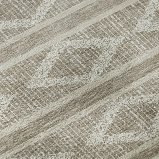 Piper Looms Mayfield Geometric AMF1029 Taupe Machine Washable Area Rug Swatch Image