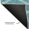 Piper Looms Mayfield Geometric AMF1029 Teal Machine Washable Area Rug Backing Image