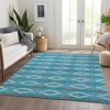 Piper Looms Mayfield Geometric AMF1029 Teal Machine Washable Area Rug Lifestyle Image Feature