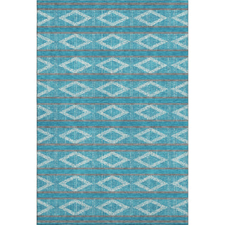 Piper Looms Mayfield Geometric AMF1029 Teal Machine Washable Area Rug main image