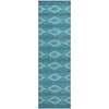 Piper Looms Mayfield Geometric AMF1029 Teal Machine Washable Area Rug Runner Main Image