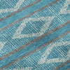 Piper Looms Mayfield Geometric AMF1029 Teal Machine Washable Area Rug Swatch Image