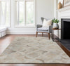 Piper Looms Mayfield Scallop Diamonds AMF103 Ivory Machine Washable Area Rug Lifestyle Image Feature