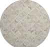 Piper Looms Mayfield Scallop Diamonds AMF103 Ivory Machine Washable Area Rug Round Main Image