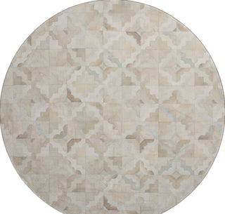 Piper Looms Mayfield Scallop Diamonds AMF103 Ivory Machine Washable Area Rug Round Main Image