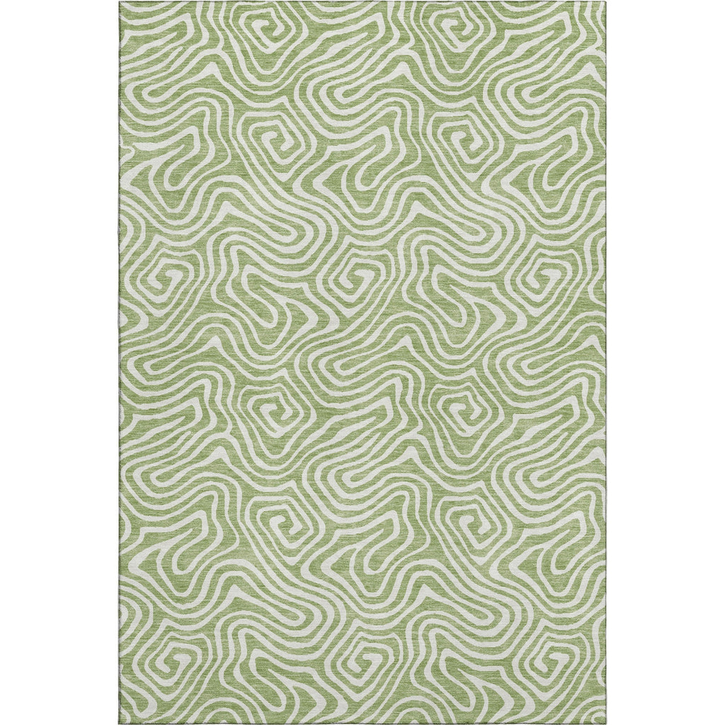 Piper Looms Mayfield Swirls AMF1030 Aloe Machine Washable Area Rug main image
