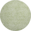 Piper Looms Mayfield Swirls AMF1030 Aloe Machine Washable Area Rug Round Main Image