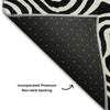 Piper Looms Mayfield Swirls AMF1030 Black Machine Washable Area Rug Backing Image