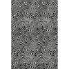 Piper Looms Mayfield Swirls AMF1030 Black Machine Washable Area Rug main image