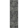 Piper Looms Mayfield Swirls AMF1030 Black Machine Washable Area Rug Runner Main Image
