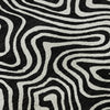 Piper Looms Mayfield Swirls AMF1030 Black Machine Washable Area Rug Swatch Image