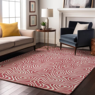 Piper Looms Mayfield Swirls AMF1030 Blush Machine Washable Area Rug Lifestyle Image Feature