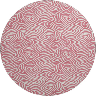 Piper Looms Mayfield Swirls AMF1030 Blush Machine Washable Area Rug Round Main Image