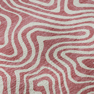 Piper Looms Mayfield Swirls AMF1030 Blush Machine Washable Area Rug Swatch Image