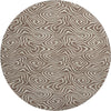 Piper Looms Mayfield Swirls AMF1030 Brown Machine Washable Area Rug Round Main Image
