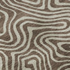 Piper Looms Mayfield Swirls AMF1030 Brown Machine Washable Area Rug Swatch Image