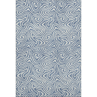 Piper Looms Mayfield Swirls AMF1030 Denim Machine Washable Area Rug main image