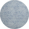 Piper Looms Mayfield Swirls AMF1030 Denim Machine Washable Area Rug Round Main Image