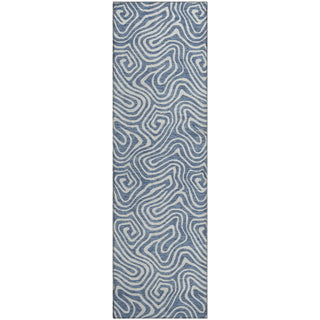 Piper Looms Mayfield Swirls AMF1030 Denim Machine Washable Area Rug Runner Main Image